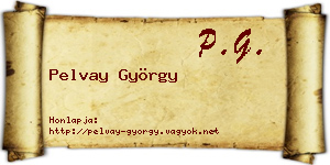 Pelvay György névjegykártya