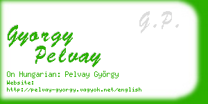 gyorgy pelvay business card